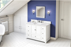 Addington 48'' White Vanity, Calacatta Vienna Quartz Vanity Top, undermount rectangle bowl VKITADD48WHCQR