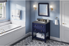 Adler 30'' Hale Blue Vanity, Boulder Cultured Marble Vanity Top, undermount rectangle bowl VKITADL30BLBOR