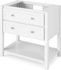 Adler 36'' White Vanity, White Carrara Marble Vanity Top, undermount rectangle bowl VKITADL36WHWCR