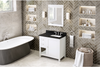 Astoria 36'' White Vanity, right offset, Black Granite Vanity Top, undermount rectangle bowl VKITAST36WHBGR