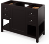 Astoria 48'' Espresso Vanity, Boulder Cultured Marble Vanity Top, undermount rectangle bowl VKITAST48ESBOR