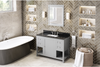 Astoria 48'' Grey Vanity, Black Granite Vanity Top, undermount rectangle bowl VKITAST48GRBGR