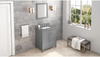 Cade 30'' Grey Vanity, Steel Grey Cultured Marble Vanity Top, undermount rectangle bowl VKITCAD30GRSGR