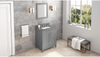 Cade 30'' Grey Vanity, Boulder Cultured Marble Vanity Top, undermount rectangle bowl VKITCAD30GRBOR
