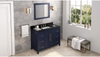 Cade 48'' Hale Blue Vanity, Black Granite Vanity Top, undermount rectangle bowl VKITCAD48BLBGR