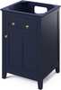 Chatham 24'' Hale Blue Vanity, Calacatta Vienna Quartz Vanity Top, undermount rectangle bowl VKITCHA24BLCQR