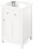 Chatham 24'' White Vanity, White Carrara Marble Vanity Top, undermount rectangle bowl VKITCHA24WHWCR