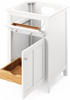 Chatham 24'' White Vanity, White Carrara Marble Vanity Top, undermount rectangle bowl VKITCHA24WHWCR