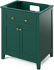Chatham 30'' Forest Green Vanity, Black Granite Vanity Top, undermount rectangle bowl VKITCHA30GNBGR