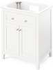 Chatham 30'' White Vanity, White Carrara Marble Vanity Top, undermount rectangle bowl VKITCHA30WHWCR