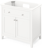 Chatham 36'' White Vanity, Calacatta Vienna Quartz Vanity Top, undermount rectangle bowl VKITCHA36WHCQR