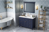 Chatham 48'' Hale Blue Vanity, Calacatta Vienna Quartz Vanity Top, undermount rectangle bowl VKITCHA48BLCQR