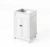 Douglas 24'' White Vanity, White Carrara Marble Vanity Top, undermount rectangle bowl VKITDOU24WHWCR