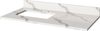 Katara 42'' White Vanity, left offset, Calacatta Vienna Quartz Vanity Top, undermount rectangle bowl VKITKAT42WHCQR