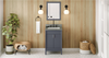 Theodora 24'' Blue Steel Vanity, Steel Grey Cultured Marble Vanity Top, undermount rectangle bowl VKITTHE24BSSGR