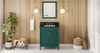 Theodora 30'' Forest Green Vanity, Black Granite Vanity Top, undermount rectangle bowl VKITTHE30GNBGR