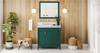 Theodora 36'' Forest Green Vanity, left offset VN2THE-36-GN-NT