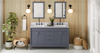 Theodora 60'' Blue Steel Vanity, double bowl VN2THE-60-BS-NT