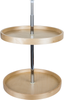 LazySusans 24'' Round Two-Shelf Banded Wood Lazy Susan Set BLSR224-SET