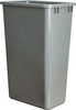 Waste Solution - Cans and Lids Box of 4 Grey 50 Quart Plastic Waste Containers CAN-50GRY-4