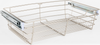 Pullout Closet Baskets Satin Nickel Closet Pullout Basket with Slides 16''D x 29''W x 6''H POB1-16296SN