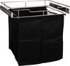Hampers Dark Bronze 18'' Deep Pullout Canvas Hamper with Removable Laundry Bag POHS-18ORB