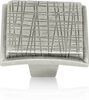 Etched Square Knob Burnish Pewter Finish 10709BP