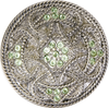 Assorted Knob, Decorated With Swarovski® Peridot Crystal, Burnished Silver 7155/36
