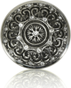York Knob, Clear Crystal Burnish Silver Finish 7156/16