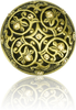 Knob, Lt. Colorado Topaz Crystal Burnish Brass Finish 7158BB