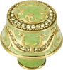 Portland Knob, Evergreen, Decorated With Swarovski® Peridot Crystal, Museum Gold 7349/3