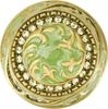 Portland Knob, Evergreen, Decorated With Swarovski® Peridot Crystal, Museum Gold 7349/3