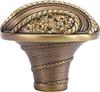 Edgar Berebi Waldorf Knob Decorated With Light Colorado Topaz Swarovski Crystals In Burnished Brass Plate 7737BB
