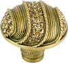 Edgar Berebi Waldorf Knob Decorated With Light Colorado Topaz Swarovski Crystals In Florentine Gold Plate 7737FG