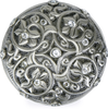 Edgar Berebi Assorted Knobs Knob Decorated With Clear Swarovski Crystals In Antique Nickel Plate 7907AN