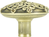Knob, Decorated With Swarovski® Lt. Colorado Topaz Crystal, Burnish Brass 7907BB