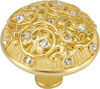 Edgar Berebi Assorted Knobs Knob Decorated With Clear Swarovski Crystals In Satin Gold Plate 7907SG