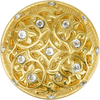 Edgar Berebi Assorted Knobs Knob Decorated With Clear Swarovski Crystals In Satin Gold Plate 7907SG