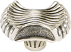 Barrington Pinched Rectangle Knob, Burnished Silver Finish 7990/6