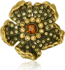 Floral Knob, Lt. Colorado, Lt. Smoke & Smoke Crystal Museum Gold Finish 8188/9