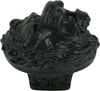 Edgar Berebi Lion In Winter Knob In Matte Black Plate 8196-4