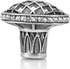 Thames Oval Knob, Clear Crystal Burnish Silver Finish 8456/16
