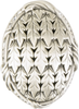 Lion In Winter Oval Knob, Decorated With Swarovski® Clear Crystal, Matte Silver Finish 8503MS