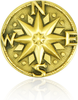 Yacht Club Compass Knob Florentine Gold Finish 8540FG