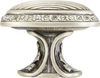 Edgar Berebi Cambridge Oval Knob Decorated With Clear Swarovski Crystals In Matte Silver Plate 8560MS
