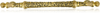 12'' cc Glendale Court Appliance Pull, Lt. Colorado Crystal, Florentine Gold Finish 9154FG