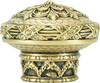 Newport Knob, Decorated With Swarovski® Lt Colorado Topaz Crystals, Museum Gold Plate X7346/9