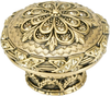 Newport Knob, Decorated With Swarovski® Lt Colorado Topaz Crystals, Museum Gold Plate X7346/9