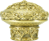 Newport Knob, Decorated With Swarovski® Lt Colorado Topaz Crystals, Florentine Gold Plate X7346FG