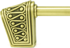 Urban Metro Rivoli 4'' cc Knob-pull, Burnish Brass Plate 101384/BB